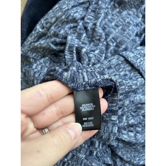 Torrid Womens Size 3 (3X) Mini Rib Knit Mock Neck Dress Blue Stretch - Picture 9 of 10